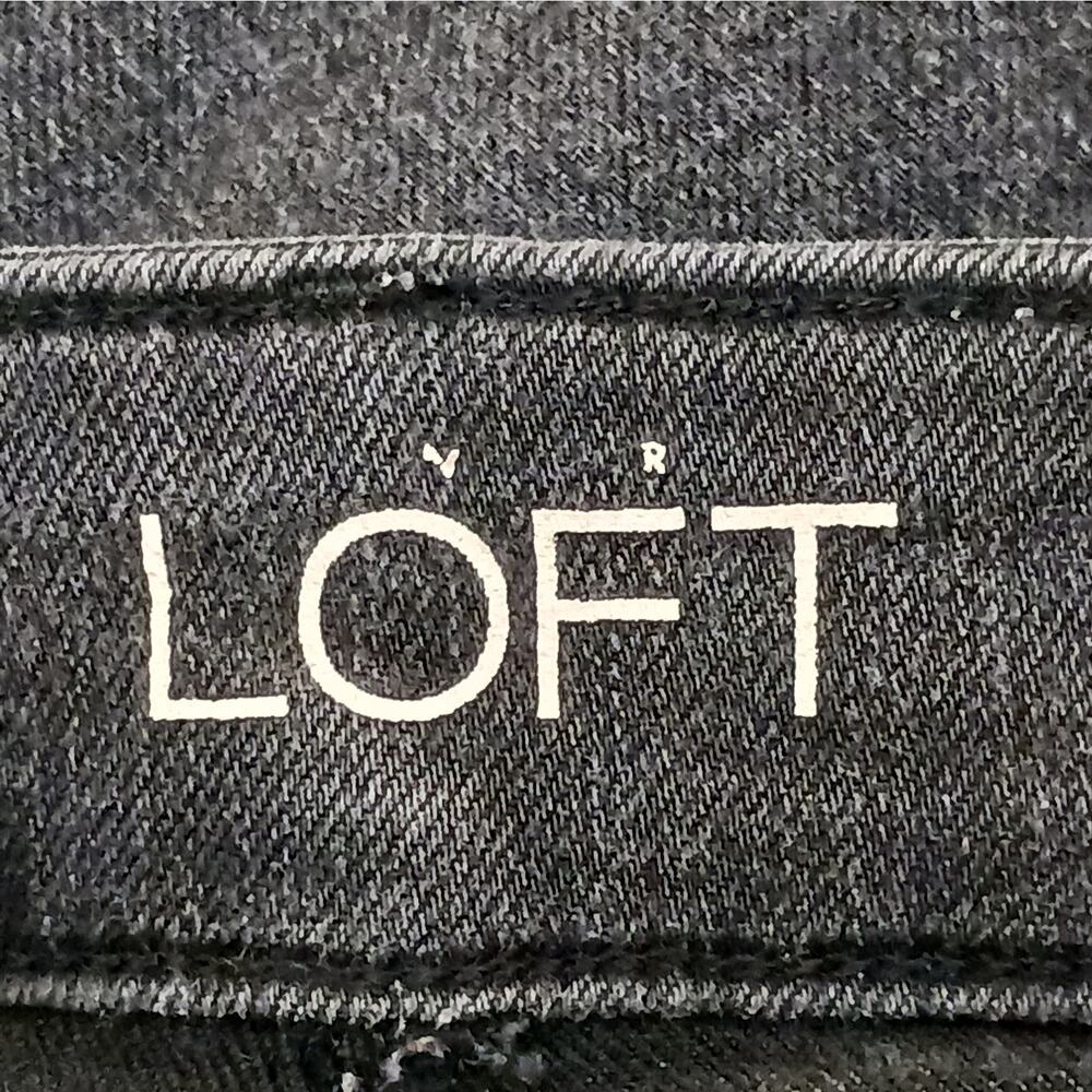 Ann Taylor Loft Curvy Skinny Jeans Womens 4 Black Dark Wash Low Rise Slim - Picture 7 of 12